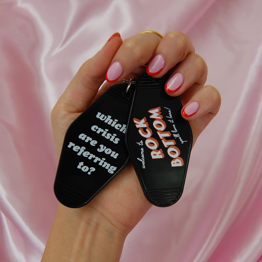 Rock Bottom Motel Keychain