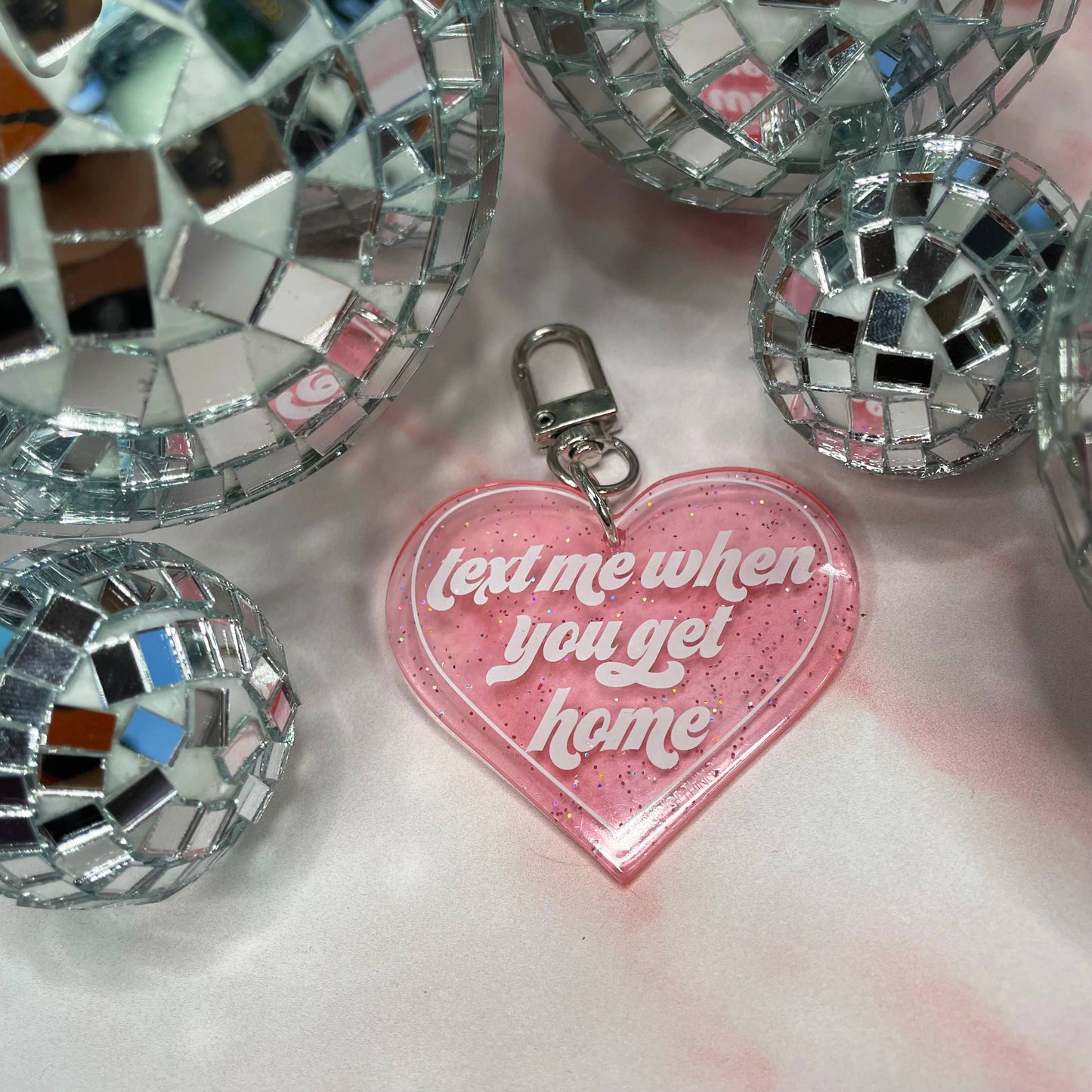Text me When You Get Home Keychain